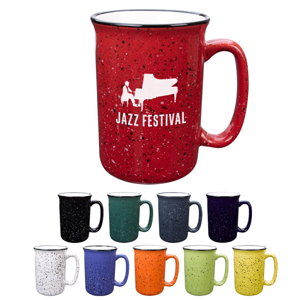 14oz SPOTTED CERAMIC MUG -SP0395