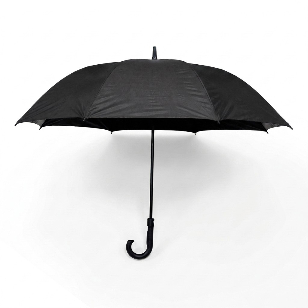 hook handle umbrella black
